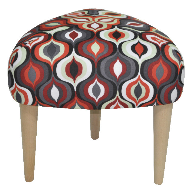Solid + Manufactured Wood Accent Stool, Red
