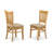 5 Piece Kitchen Table & Chairs Set Includes a Round Dining Room Table with Dropleaf and 4 Linen Fabric Chairs, Oak-599990110-600756714