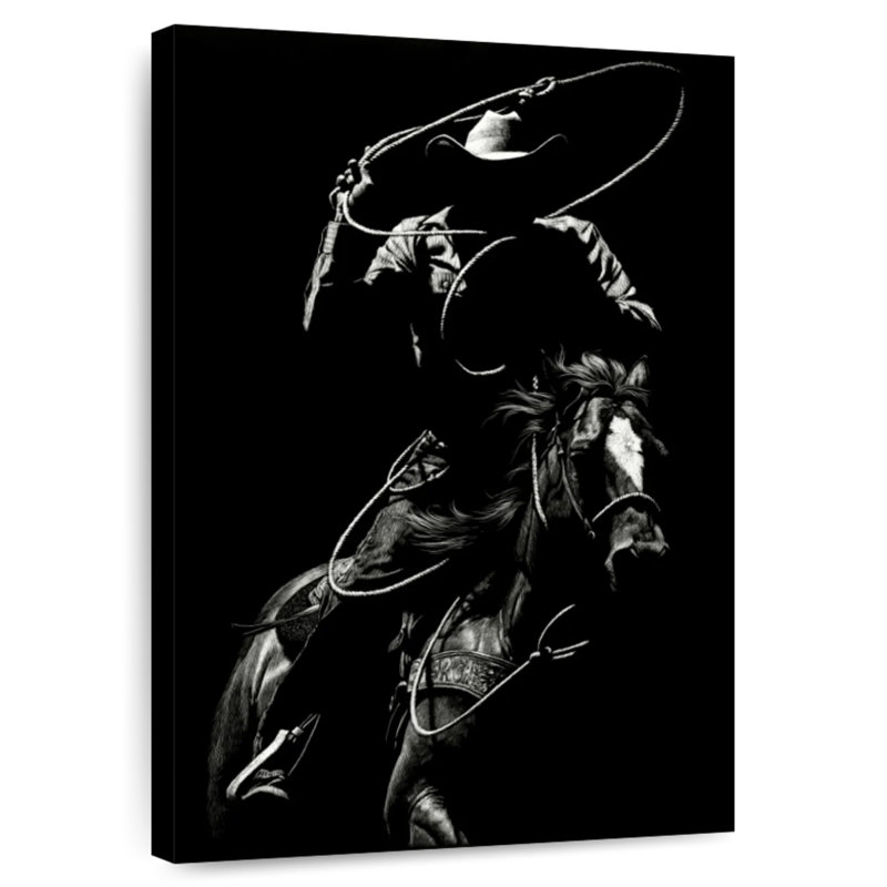 Mehar Scratchboard Rodeo VII, H 36 po x l 24 po