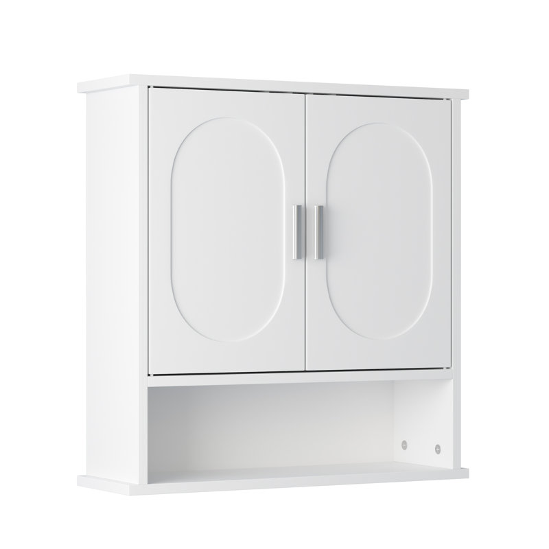 Armoire de salle de bain murale blanche, Blanc