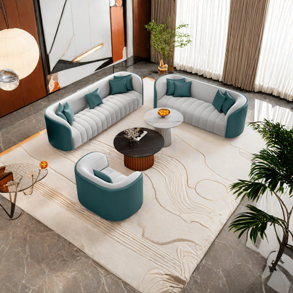 Orren Ellis Quinnlan 5 - Piece Faux Leather Living Room Set - Wayfair ...