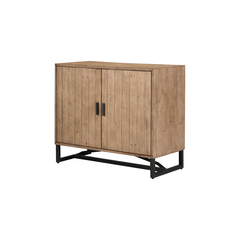 Sierra Solid Wood Accent Cabinet, Brown