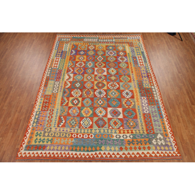 Tapis oriental multicolore Kilim 10 x 13