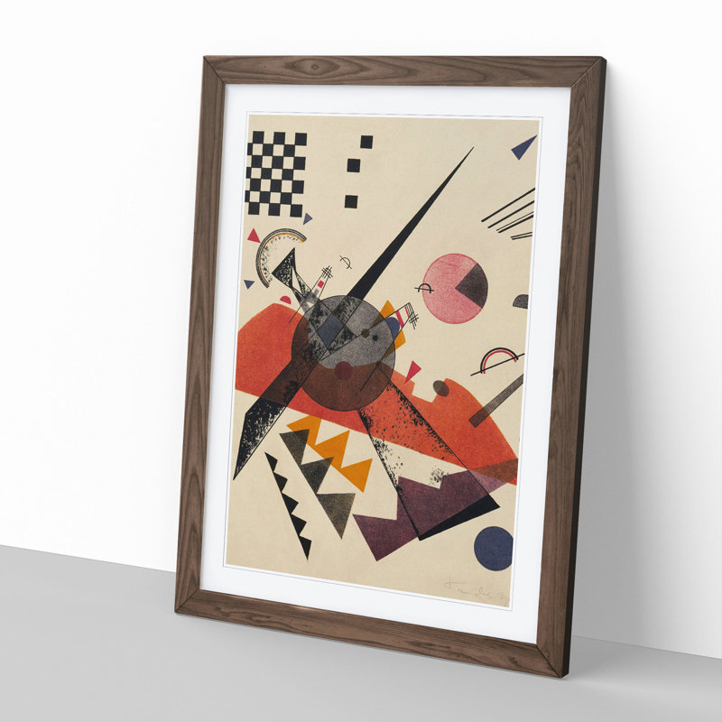 Composition Vol.3 by Wassily Kandinsky - Picture Frame Graphic Art, 65cm H x 48cm W x 2cm D, Walnut Framed