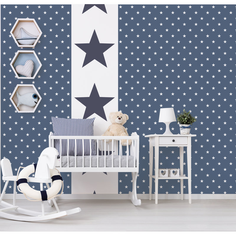 Galaxy 10m x 53cm Matte Wallpaper Roll, Mid Blue