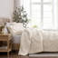 Ensemble de couette 3 pièces en microfibre à plis piqués Swift Home - Couleurs unies et motifs rayés - Toutes saisons, durable, facile d'entretien-156299573-10176231