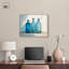 «Three Blue Bottles Canvas Farmhouse» par Art Remedy-115149305-115149303