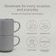 Over&Back Stackable Semi-Matte Hand-Finished Stoneware Mugs, Set of 4-99312904