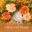Couronne d'automne 24 po avec oranges florales chaudes et grappes de baies, décor de porte d'entrée classique d'automne