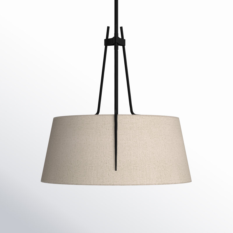Luminaire suspendu 3 lumières noir mat