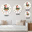 Signe tropical avec oiseau melon d'eau et horloge murale moderne-59914636