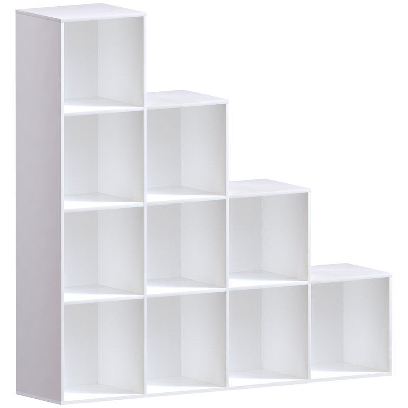 Penhook 128cm H x 128cm W Cube Bookcase, White, White