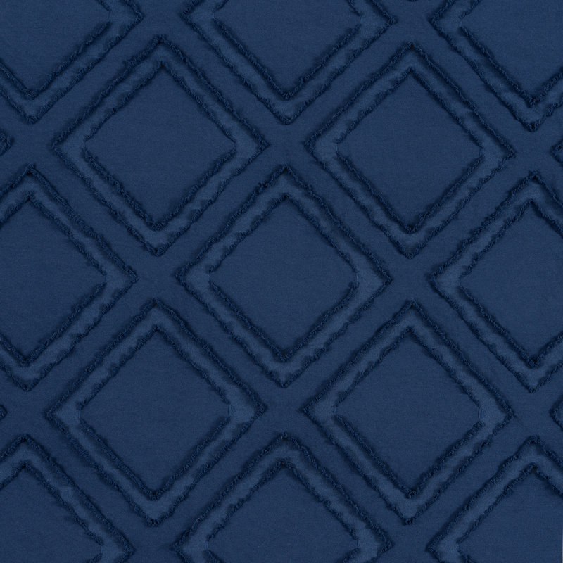 Semi Sheer Curtain Single Panel, Navy, 42" W x 63" L