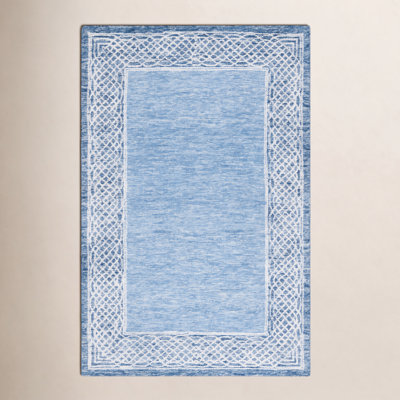 Hand-Tufted Geometric Wool Rug