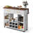 39.4'' L Modern Rolling Kitchen Island With Drop Leaf Countertop And Wine Rack, Wooden Kitchen Cart With 2 Storage Drawers And Towel Rack-1967885576