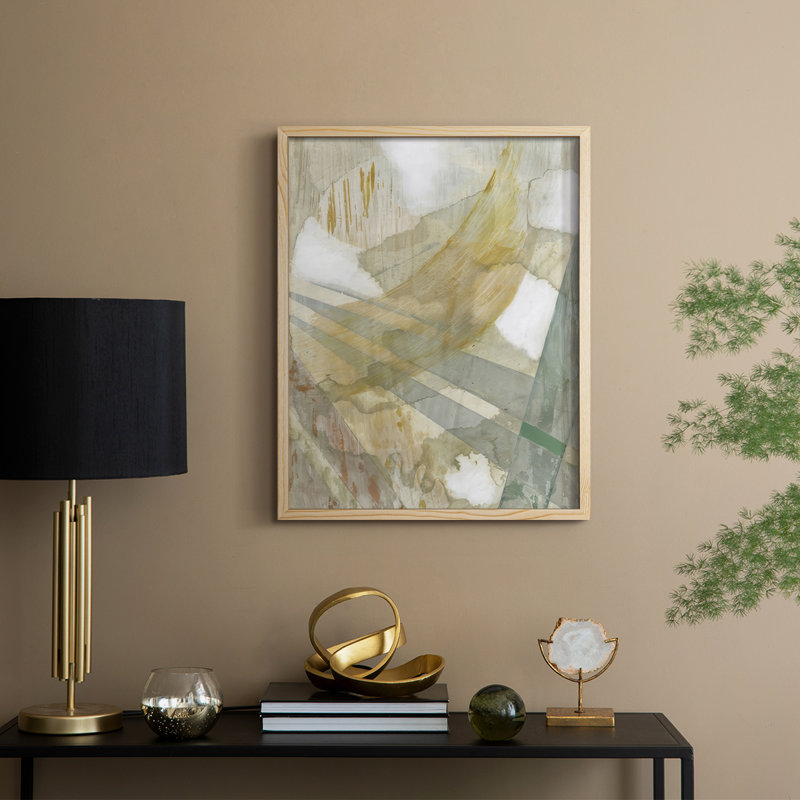 Bamboo Rain II, reproduction encadrée - bois massif, Naturel, H 11 po x l 9 po