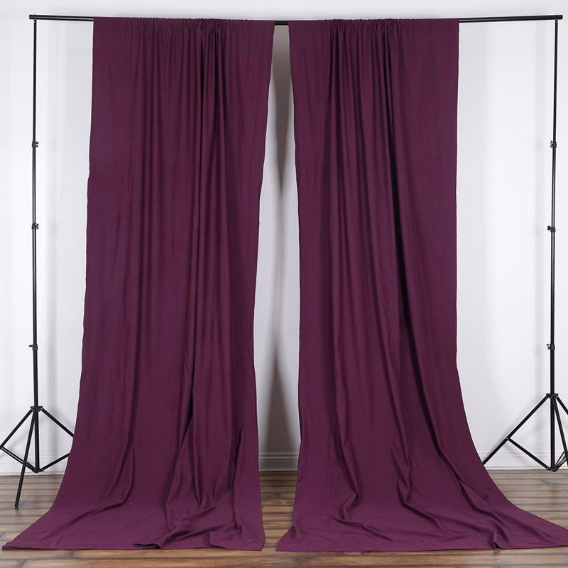 Antion Semi Sheer Curtain Single Panel, 56" x 96", Eggplant