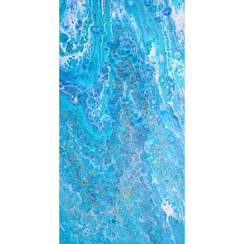 Cascade culbute par Denise Dundon, H 32 po x l 24 po, Toile tendue