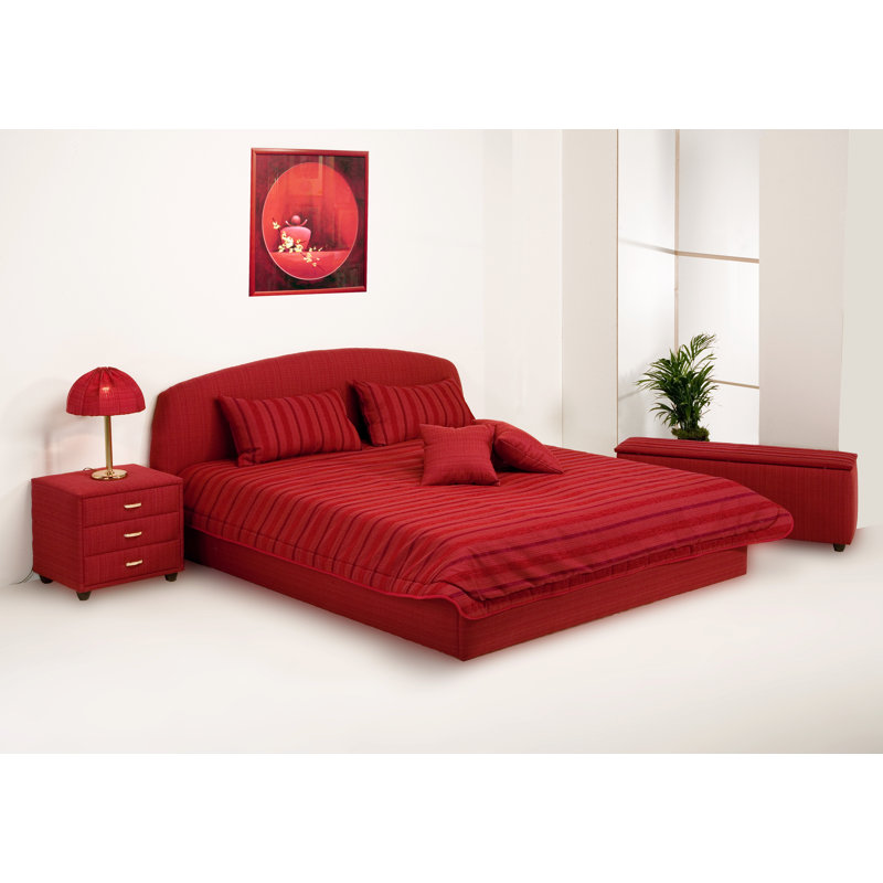 Aon Striped Bedspread, 180 x 200 cm, Red