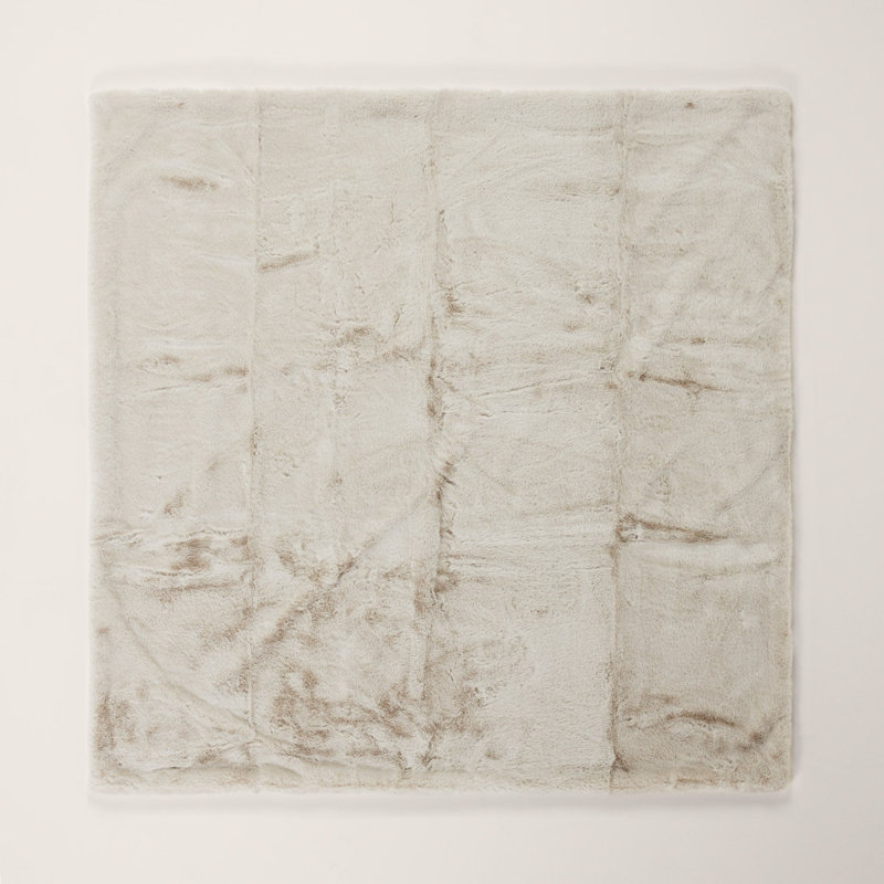 Bianca Madura Throw, W140 x L140cm, Pale Grey