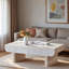 Table basse moderne avec 2 tiroirs cannelés