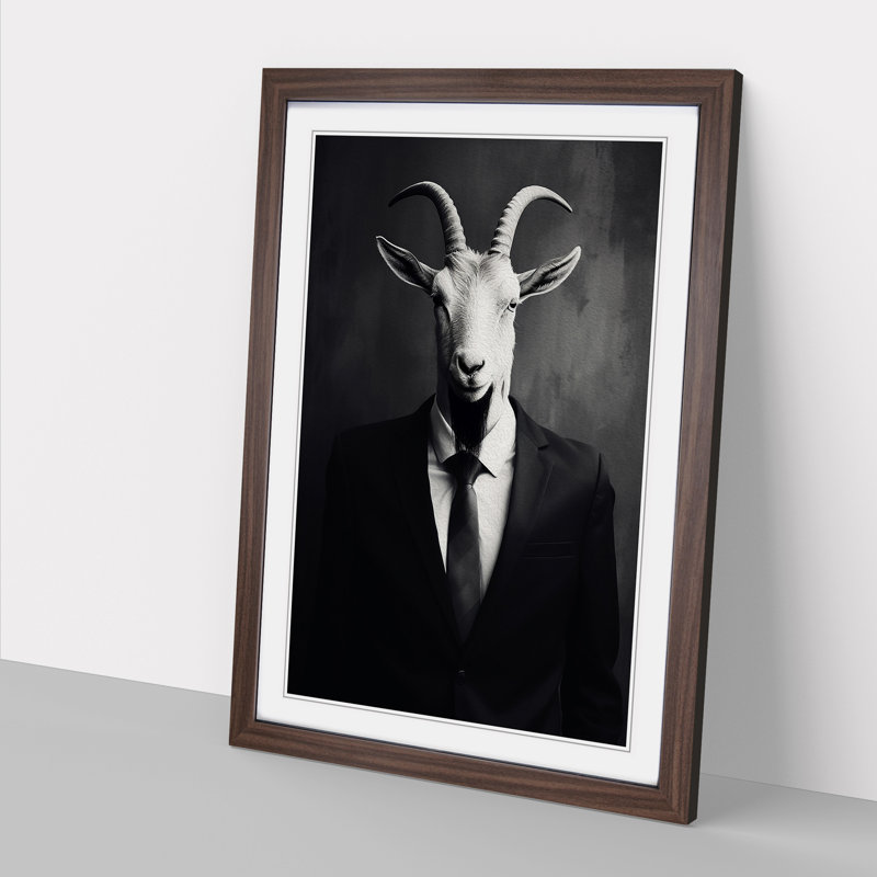 Goat Minimalism No.2 - Framed Print