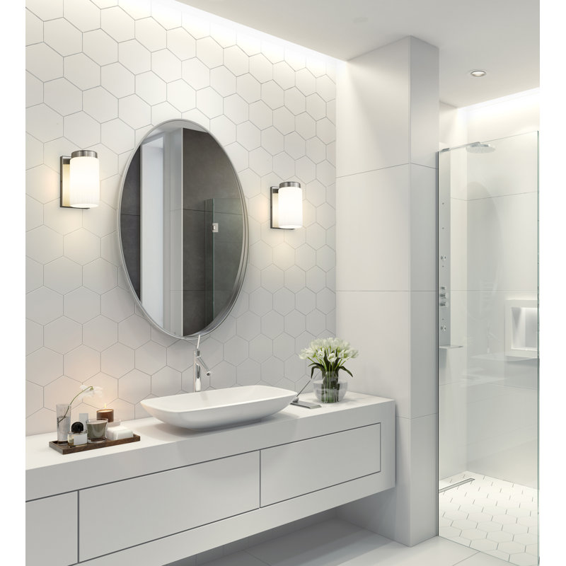 Rosevale 1 Light Wall Sconce, Brushed Nickel