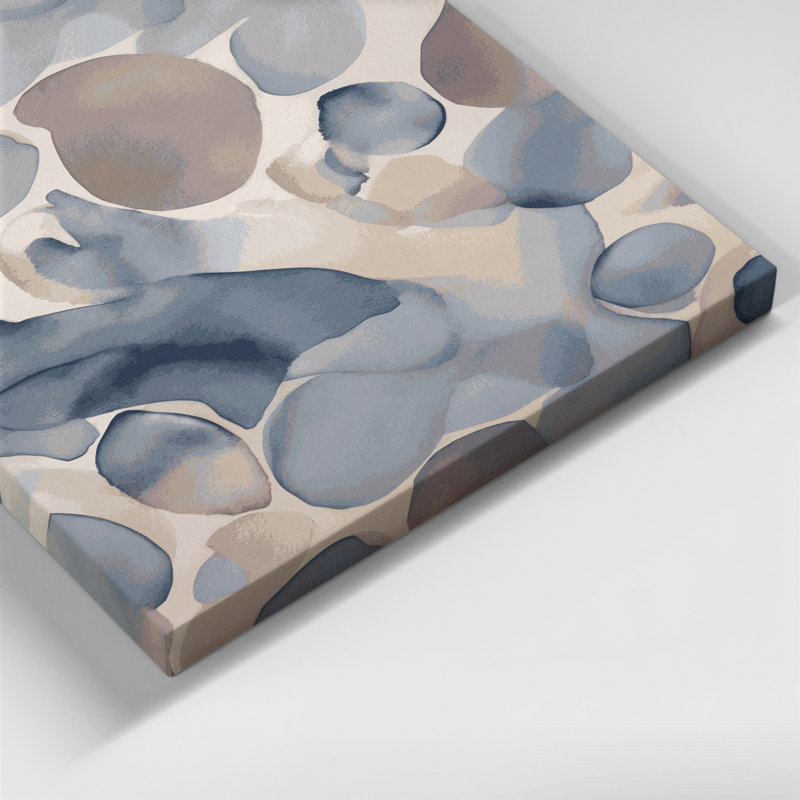 Abstrait aquarelle 96, art mural sur toile grise
