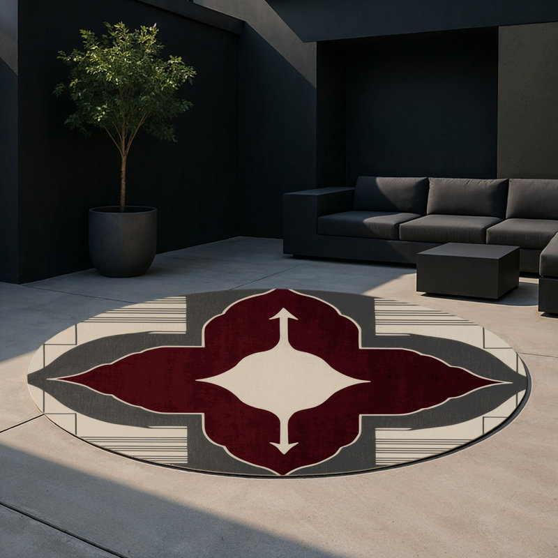 Precision Pulse Indoor And Outdoor Area Rug, Round 5'