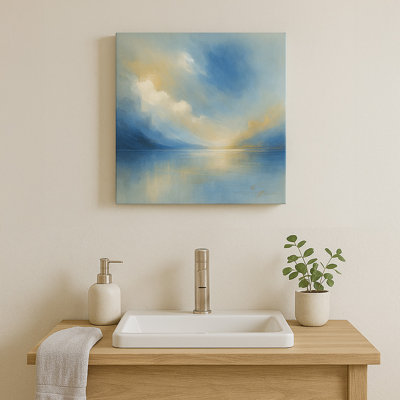 Tranquil Dawn Lakeview - reproduction d'art sur toile tendue