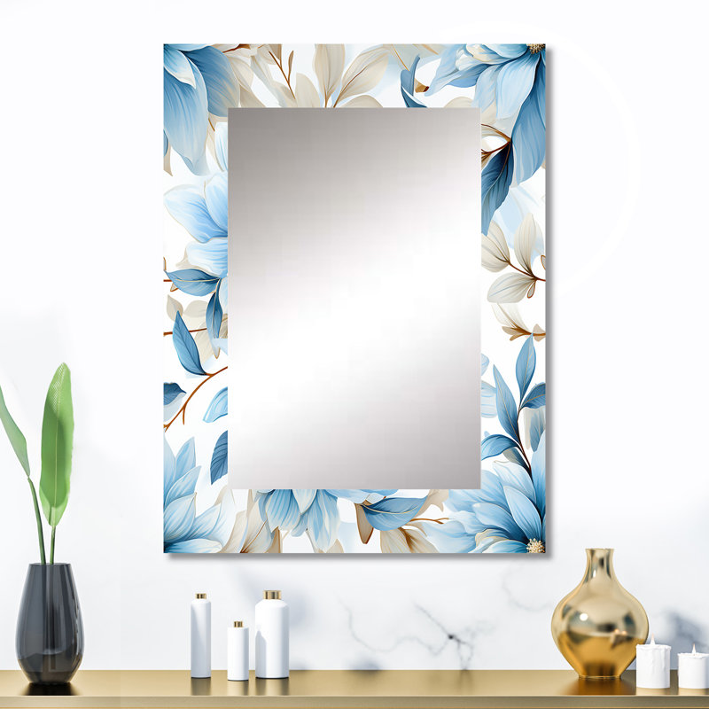 Motif floral Alquin Blue Coastal Harmony, 32 po x 24 po