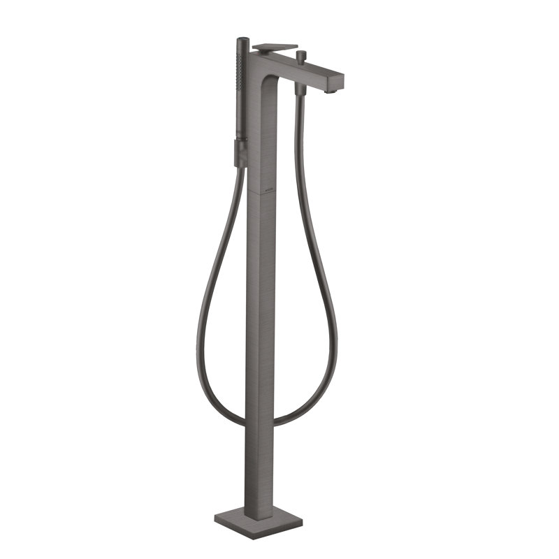 Citterio Tub Filler with Diverter, Brushed Black Chrome