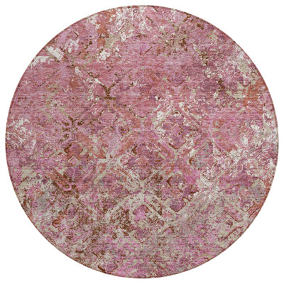 Tapis d'intérieur rond lavable 8 pi