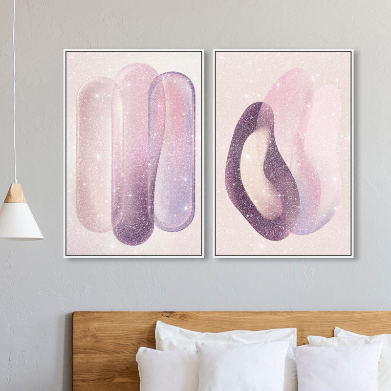 Berry Love Set Set by Oliver Gal, 74"H x 50"W, White Floater Frame