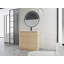 Meuble-lavabo sur pied 36 po avec lavabo en céramique blanche et 2 portes à fermeture en douceur-469170692