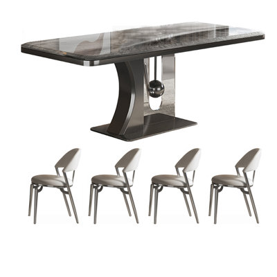 Ensemble de table et de salle à manger en pierre micro-cristalline