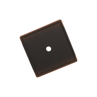 Thoreau 1-9/16 inch (40mm) Length Square Cabinet Knob Backplate