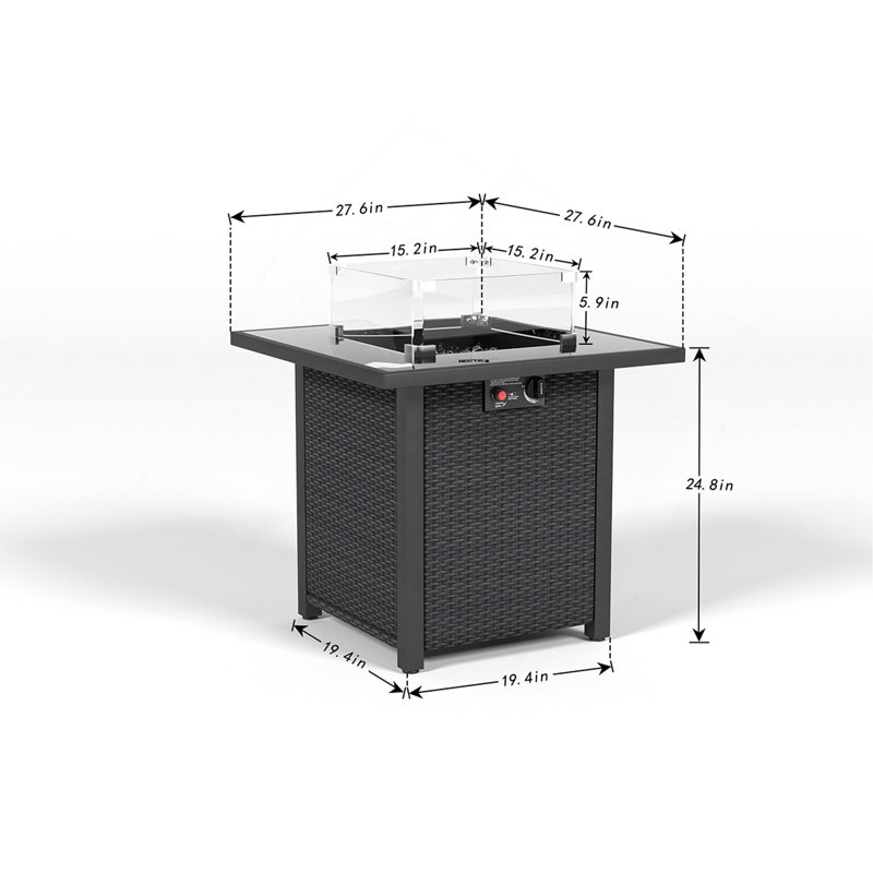 28 Inch Propane Fire Pit Table
