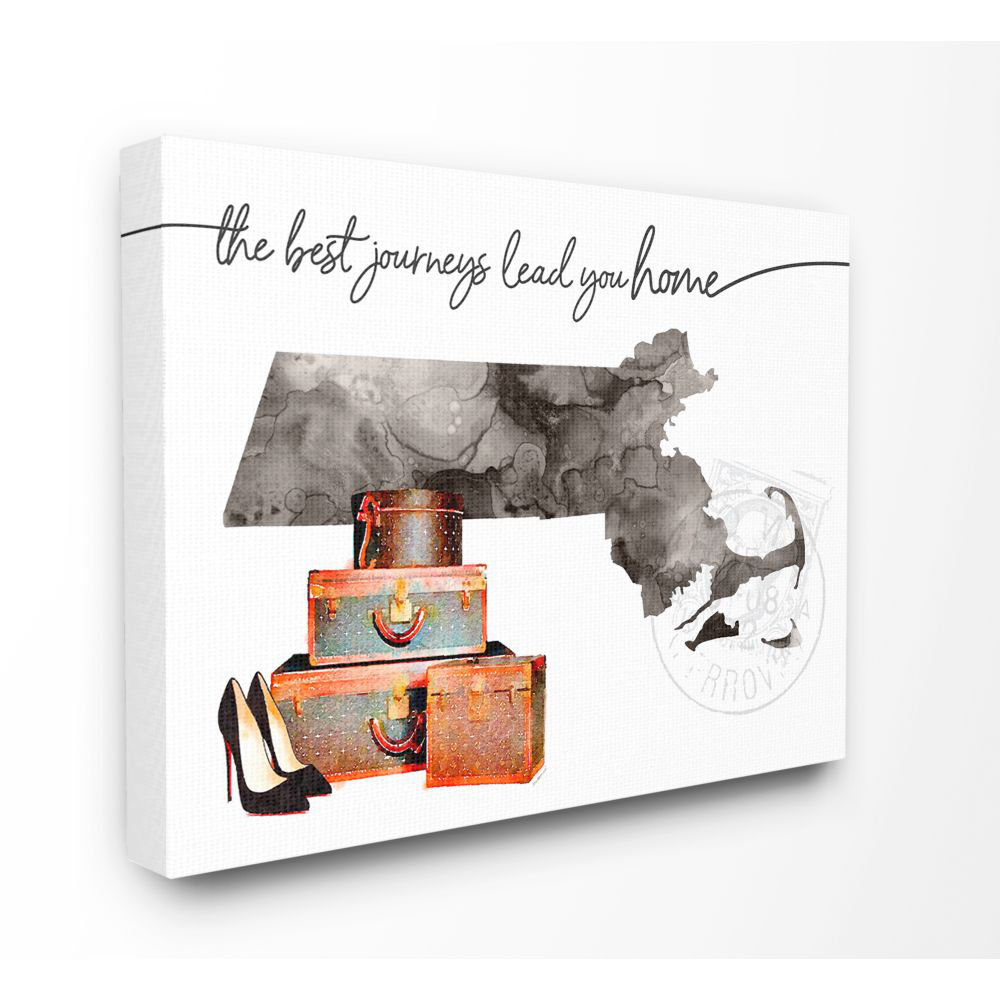 Ebern Designs " Massachusetts State The Best Journeys Lead You Home