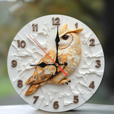 Horloge décorative chouette
