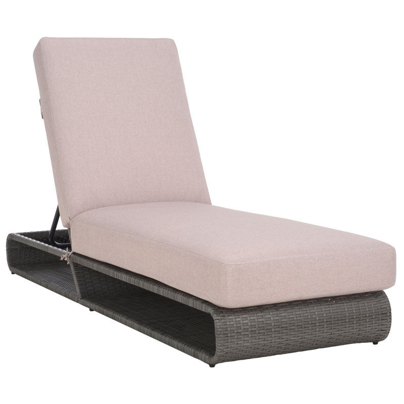 Chaise longue Tullahoma, Gris, Gris clair