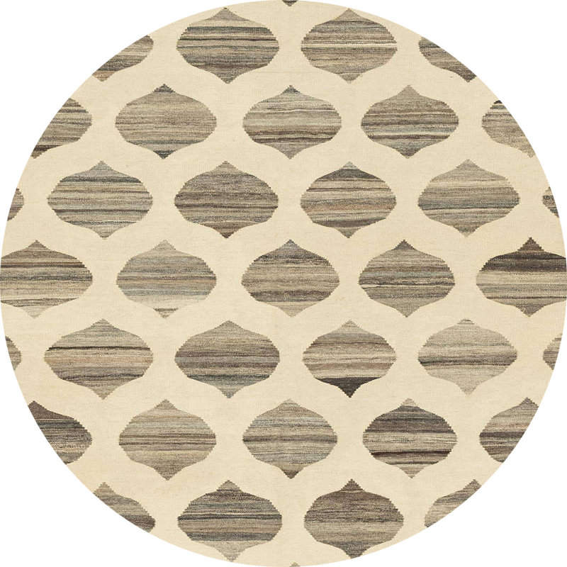 Tapis abstrait moderne 1923, Rond 6 pi