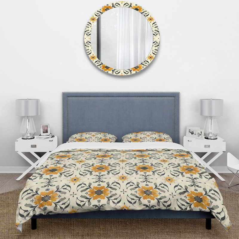 Ensemble de housse de couette Farmhouse Beige, Housse de couette très grand + 2 taies décorativ