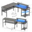 Bureau en L de 55 po Toria avec rangement, prises de courant et bande DEL-2046431017