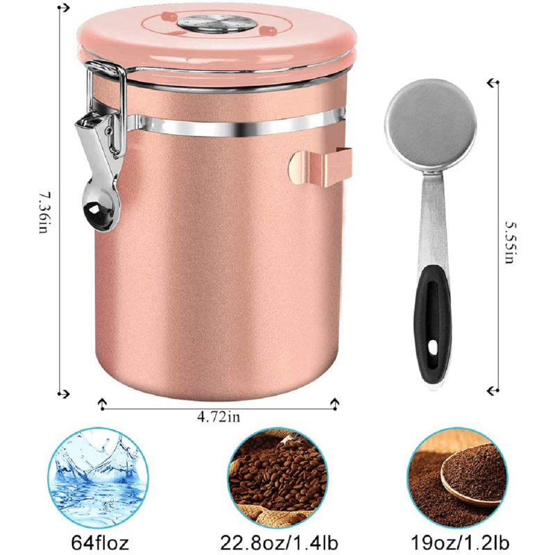 Haitral Condiment Storage & Accessories, Rose Gold