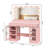 Vanity Desk with Power Outlet,Lighted Mirror, Makeup Dressing Table with Large Storage Drawer, Cabinet and Foldable Panel-859544037