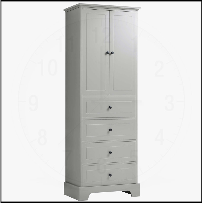 Versatile Storage Cabinet With Multiple Compartments For Various Spaces, Gray