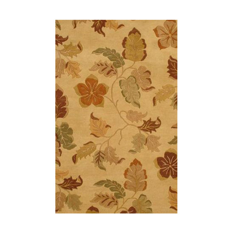 Whately Wool Floral Indoor Rug, Square 1'6"