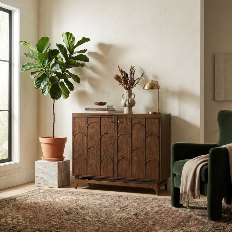 Console 2 portes en noyer Branscum