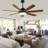 60" Farmhouse Black Wood Ceiling Fan with Light Kit and Remote Control 6-speed Reversible for Living Room DC Motor